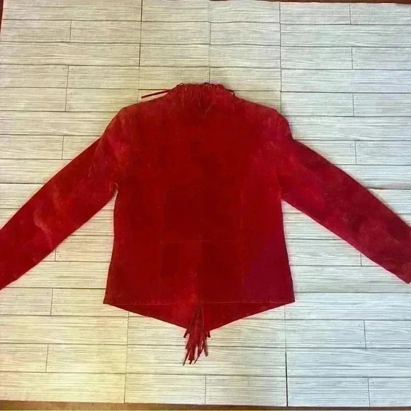 Dialogue Western Leather Suede Fringe Jacket - Picture 5 of 5